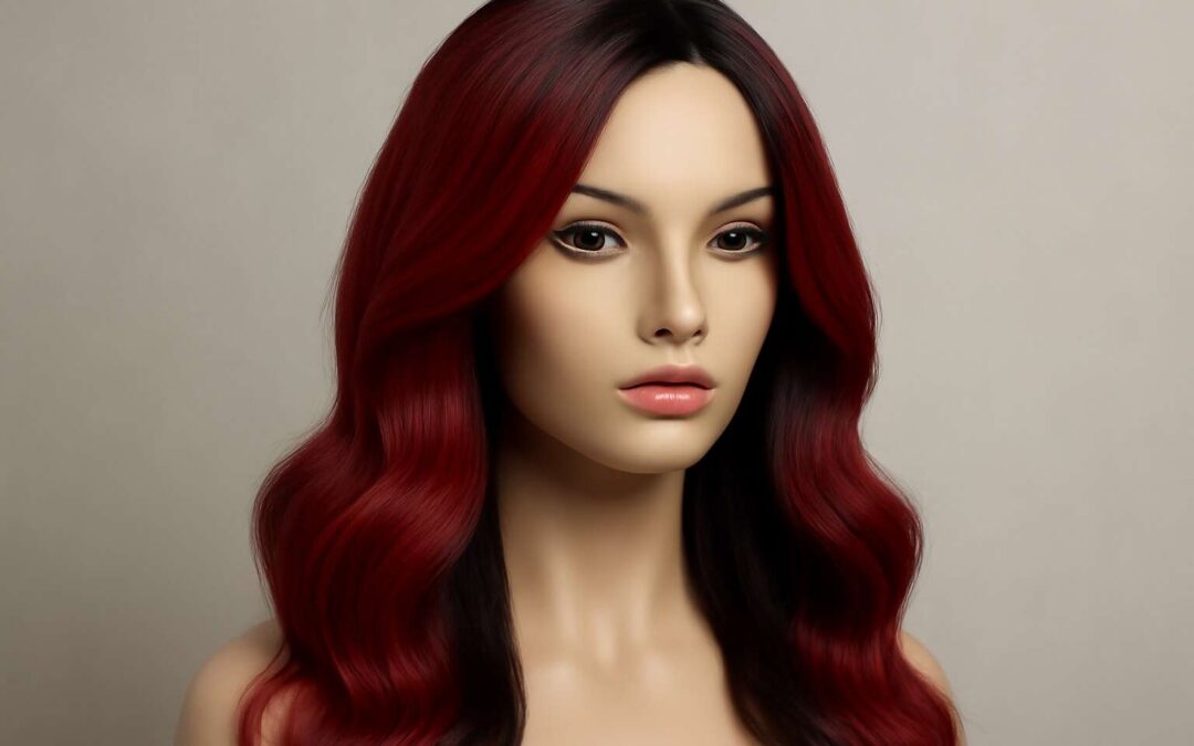 human hair wigs red and black